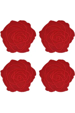 Chefanie SERVIETTEN ROSE COCKTAILL NAPKINS SET OF 4 in .