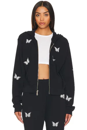 LAUREN MOSHI HOODIE IN CROPPED-LÄNGE MIT REISSVERSCHLUSS LACHELLE in . Size XL, XS.