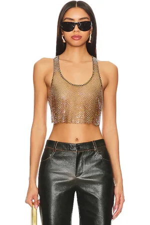 CULTNAKED CROP-TOP CHOCO STARDUST in . Size L, XXS.