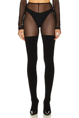 Norma Kamali AUSGEFALLENE LEGGINGS MIT FUSSTEIL SPLICED LEGGING WITH FOOTSIE in . Size M, S.