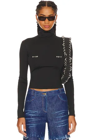 Lado Bokuchava TURTLENECK-OBERTEIL MIT PIERCING-AKZENTEN in . Size XS.