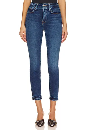 GOOD AMERICAN JEANS MIT SKINNY-PASSFORM GOOD LEGS CROP in . Size 24.