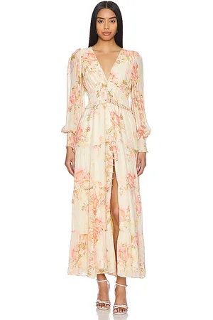 Yumi Kim MAXIKLEID FRIDA in Cream,Rose. Size XS.