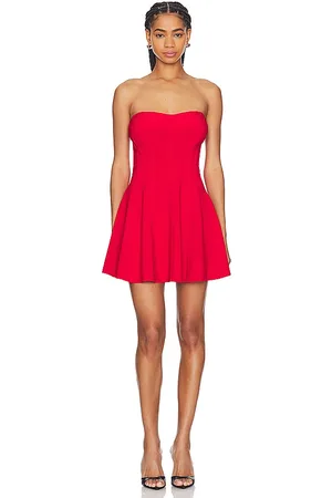 Norma Kamali SCHULTERFREIES MINIKLEID GRACE in . Size L, S, XL, XS.