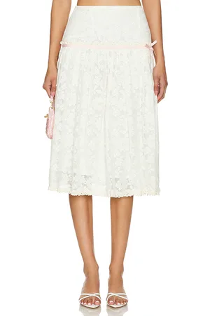 yuhan wang FLORALER ROCK MIT RAFFUNGEN in . Size XL.