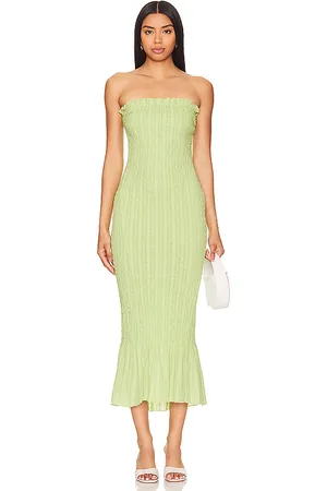 APRÈS KLEID RUCHED STRAPLESS in . Size S.