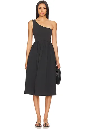 Nation LTD GESMOKTES ONE-SHOULDER-KLEID CONNIE in . Size L, XL.
