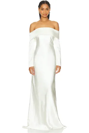 Misha SCHULTERFREIES ABENDKLEID MIT LANGEN ÄRMELN BIANCA in . Size XXS.