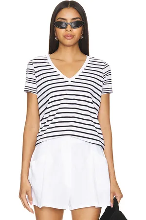 Goldie Estelle BOY TEE MIT V-AUSSCHNITT MIX STRIPE in . Size XS.