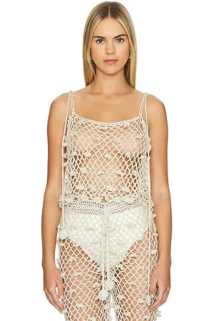 ANDREEVA TOP MIT HÄKELSPITZE HANDMADE CROCHET TOP in . Size L, XL.