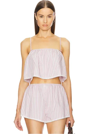 Helsa TRÄGERTOP WIDE STRIPE POPLIN in . Size M, S, XL, XXS.
