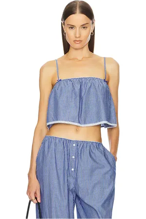 Helsa TRÄGERTOP PINSTRIPE POPLIN in . Size M, S, XL.
