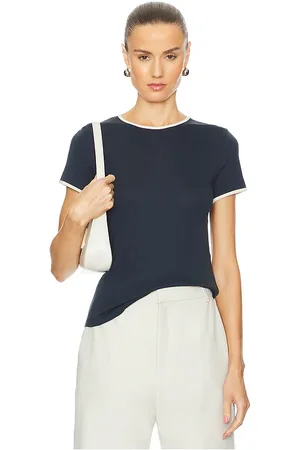 Vince RUNDHALS TIPPED SHORT SLEEVE in . Size XS, XXS.