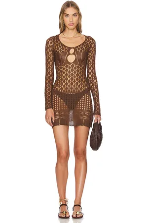 SNDYS LANGÄRMELIGES MAXIKLEID AUS HÄKELWARE in . Size XL, XS.