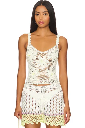 ANDREEVA TOP MIT HÄKELSPITZE HANDMADE CROCHET TOP in . Size L.