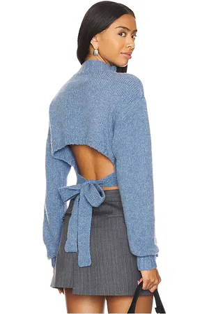 St Agni JUMPER WOOL CASHMERE BLEND TIE BACK in . Size M, S, XS.