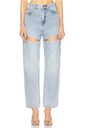 AREA JEANS MIT SCHLITZEN MIT KRISTALLSTEINCHEN in . Size 26, 27.