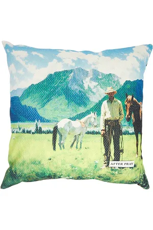 AFTER PRAY Western Printed Cushion in .