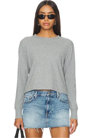 LnA T-SHIRT MIT RUNDHALSAUSSCHNITT LONG SLEEVE COTTON RIB in . Size S, XS.