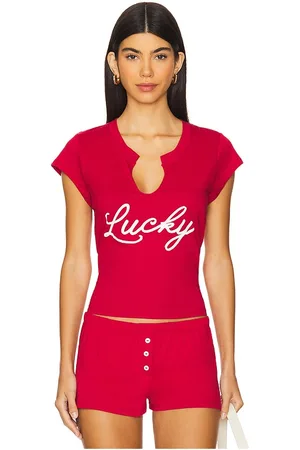 Bella Venice T-SHIRT MIT GRAFIK LUCKY in . Size XS.