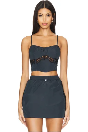 FLEUR DU MAL BUSTIER NYLON AND LACE in . Size S, XS.