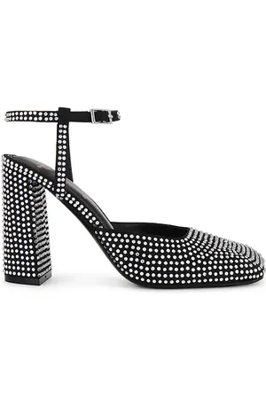 BLACK SUEDE STUDIO HIGH-HEELS MEADOW 90 in . Size 9.
