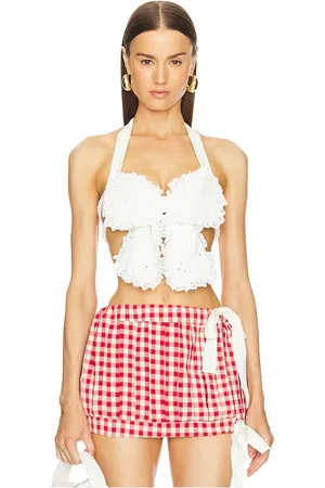 Milkwhite BUSTIER-TOP in . Size L.