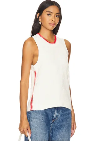 525 America TANKTOP MIT DETAILS IN KONTRASTFARBE DEMI in . Size XS.