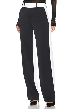 ALICE+OLIVIA HOSE ALEXANDER in Black,White. Size 2, 6.