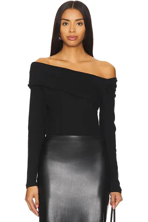 ENZA COSTA Cashmere One Shoulder Drape Top in . Size L, S, XS.