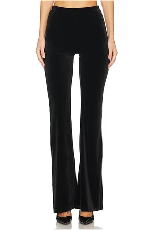 GOOD AMERICAN FLARED-HOSE AUS SAMT in . Size XXL/2X.