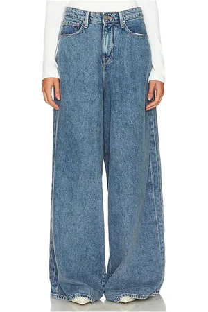 GOOD AMERICAN WIDE-LEG-HOSE MIT EINSÄTZEN in . Size 4.