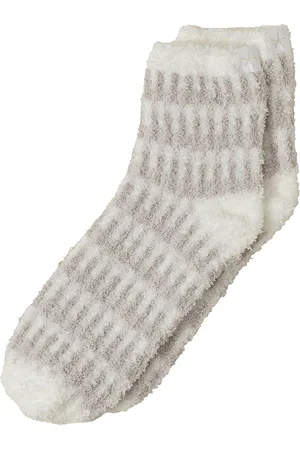 Barefoot Dreams SOCKEN COZYCHIC STRIPE GEO TENNIS SOCKS in .