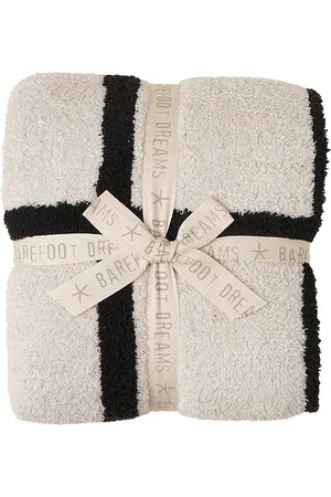 Barefoot Dreams DECKE COZYCHIC GRID PLAID THROW in Black,White.