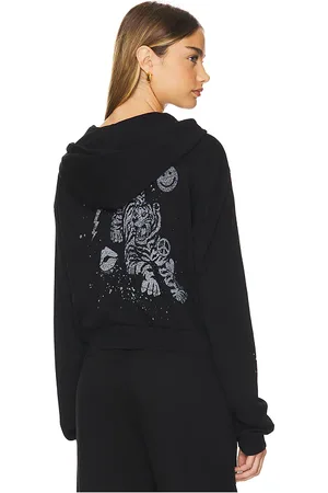 LAUREN MOSHI HOODIE IN CROPPED-LÄNGE MIT REISSVERSCHLUSS LACHELLE CROP ZIP UP HOODIE in . Size S, XS.