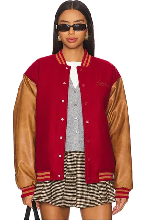 House of Sunny UNISEX-BOMBERJACKE MIT KONTRASTÄRMELN & STICKEREI in . Size XS.