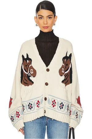 Found CARDIGAN HORSE in . Size M, XS.
