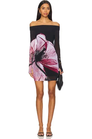ALICE+OLIVIA KLEID DORINDA in Black,Rose. Size 10, 2, 4.