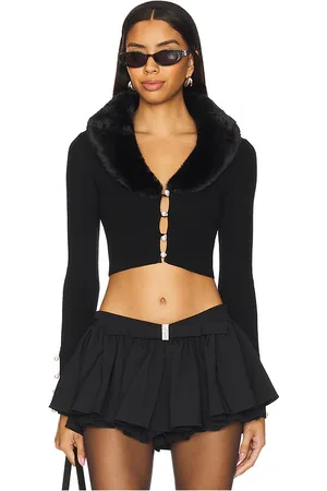 MAJORELLE CARDIGAN LAUREL FAUX FUR SHAWL in . Size M, S.