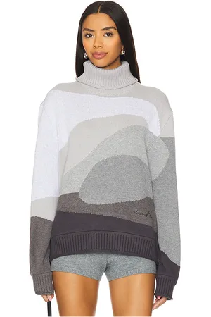House of Sunny OVERSIZED-PULLOVER MIT STEHKRAGEN & JACQUARDMUSTER in . Size S, XL/1X, XS.