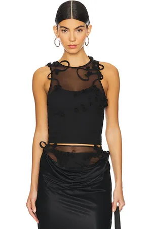 Marrknull TANK-TOP VINE FLOWERS in . Size S.