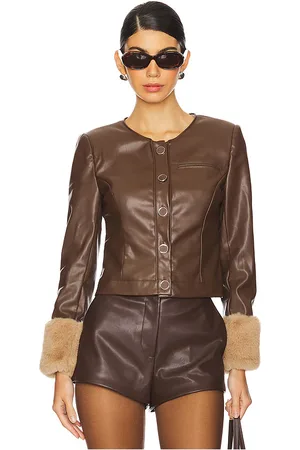 Central Park West JACKE MIT FELL AM ÄRMELSAUM in . Size XL, XS.