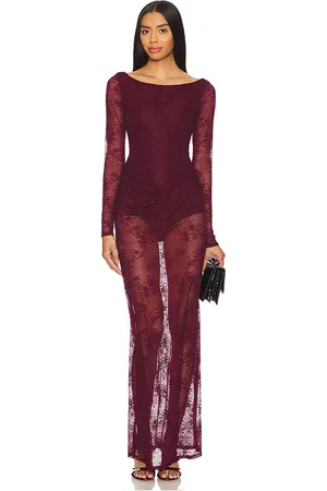AFRM MAXIKLEID AUS SPITZE TRIN in . Size M, S, XL, XS, XXS.