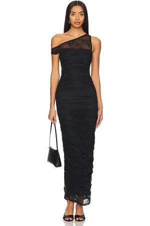 AFRM ONE-SHOULDER-MAXIKLEID AUS SPITZE BIONA in . Size XXS.