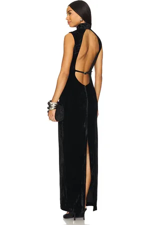 NBD KLEID CRINKLED VELVET BACKLESS in . Size M, S, XL, XS, XXS.