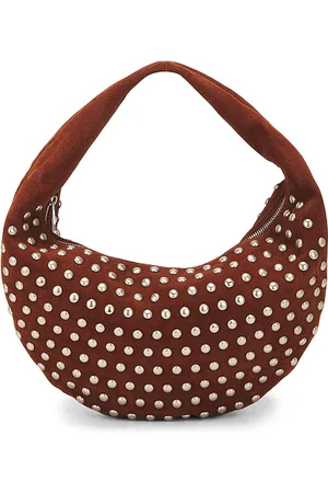 Understated Leather HOBO BAG STUDDED in .