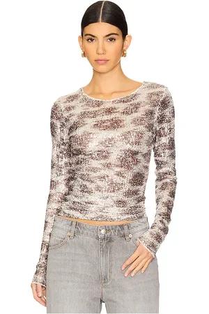 Free People LANGE ÄRMEL PRINTED GOLD RUSH in . Size M, S, XL.