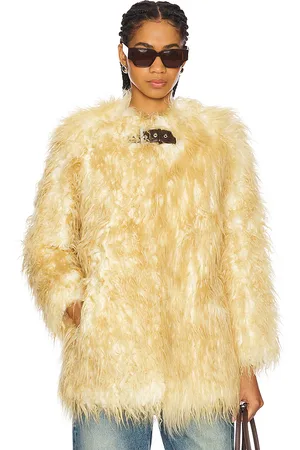 Apparis KURZMANTEL PETRA FAUX MONGOLIAN FUR in . Size L, S, XS, XXL.