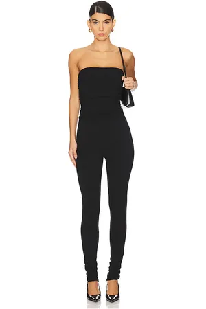 AEXAE Ruched Bandeau Jumpsuit in . Size S, XS.
