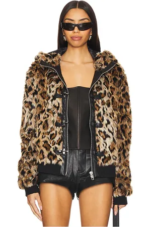 Jaded London WEBPELZJACKE MIT KAPUZE MENDOZA in . Size S.